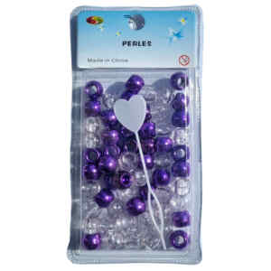 ACCESSOIRE PERLE TRANSPARENT + VIOLET (P5)