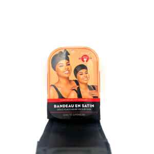 ACCESSOIRE BANDEAU EN SATIN NOIR CRAZY POUSS