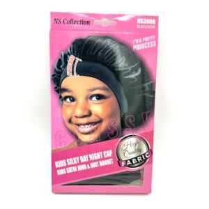ACCESSOIRE BONNET KIDS SATIN NOIR NS 3900 x12 SANA