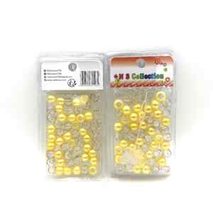ACCESSOIRE PERLE NS20 TRANSPARENT POINTS JAUNE + JAUNE