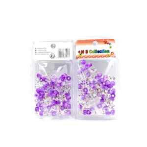 ACCESSOIRE PERLE NS34 TRANSPARENT POINTS VIOLET + VIOLET CREME