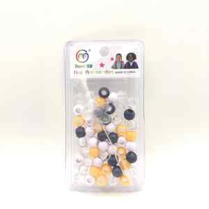 ACCESSOIRE PERLE BEAD KIT ORANGE + GRIS + TRANSPARENT