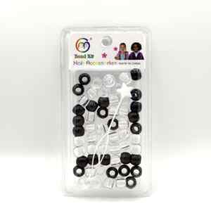 ACCESSOIRE PERLE BEAD KIT TRANSPARENT + NOIR
