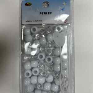 ACCESSOIRE PERLE TRANSPARENT/BLANC (R6)