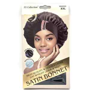 ACCESSOIRE BONNET EN SATIN NOIR NS 5599 x6