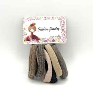 ACCESSOIRE ELASTIQUE CHOUCHOU EPAIS MULTI BEIGE (x12)