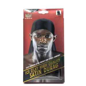 ACCESSOIRE DURAG NOIR ICE SILKY SATIN NS 882 x12