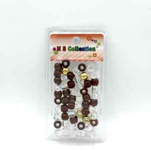 ACCESSOIRE PERLE N-17 OR+MARRON+TRANSPARENT