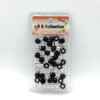 ACCESSOIRE PERLE N2-32 ARGENT+NOIR+TRANSPARENT