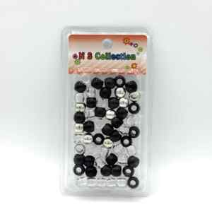 ACCESSOIRE PERLE N2-32 ARGENT+NOIR+TRANSPARENT