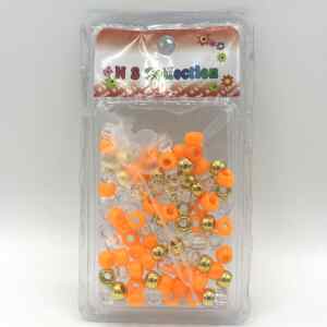 ACCESSOIRE PERLE NS 33 ORANGE + TRANSPARENT + OR