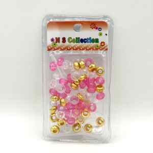 ACCESSOIRE PERLE NS 16 ROSE + TRANSPARENT + OR