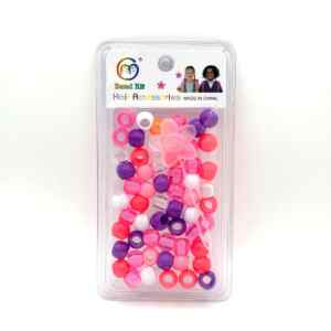 ACCESSOIRE PERLE BEAD KIT VIOLET + ROSE + BLANC + TRANSPARENT