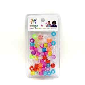 ACCESSOIRE PERLE BEAD KIT BLEU + VERT + VIOLET + ROUGE TRANSPARENT