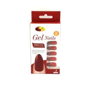 ACCESSOIRE FAUX ONGLES ROUGE GEL NAILS PAR 24pcs (x12)