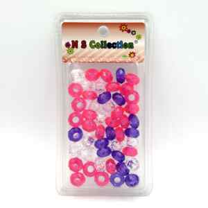 ACCESSOIRE PERLE NS 2-1 ROSE + TRANSPARENT