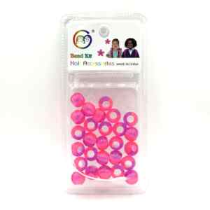 ACCESSOIRE PERLE BEAD KIT ROSE TRANSPARENT